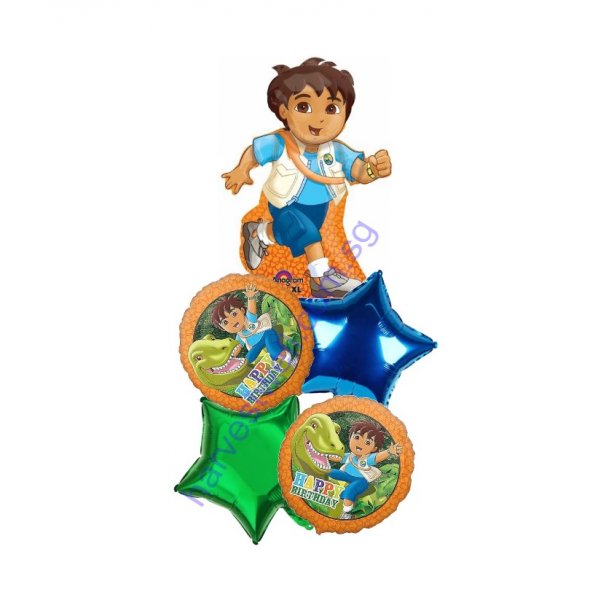 Happy Birthday Go Diego Go Balloon Bouquet